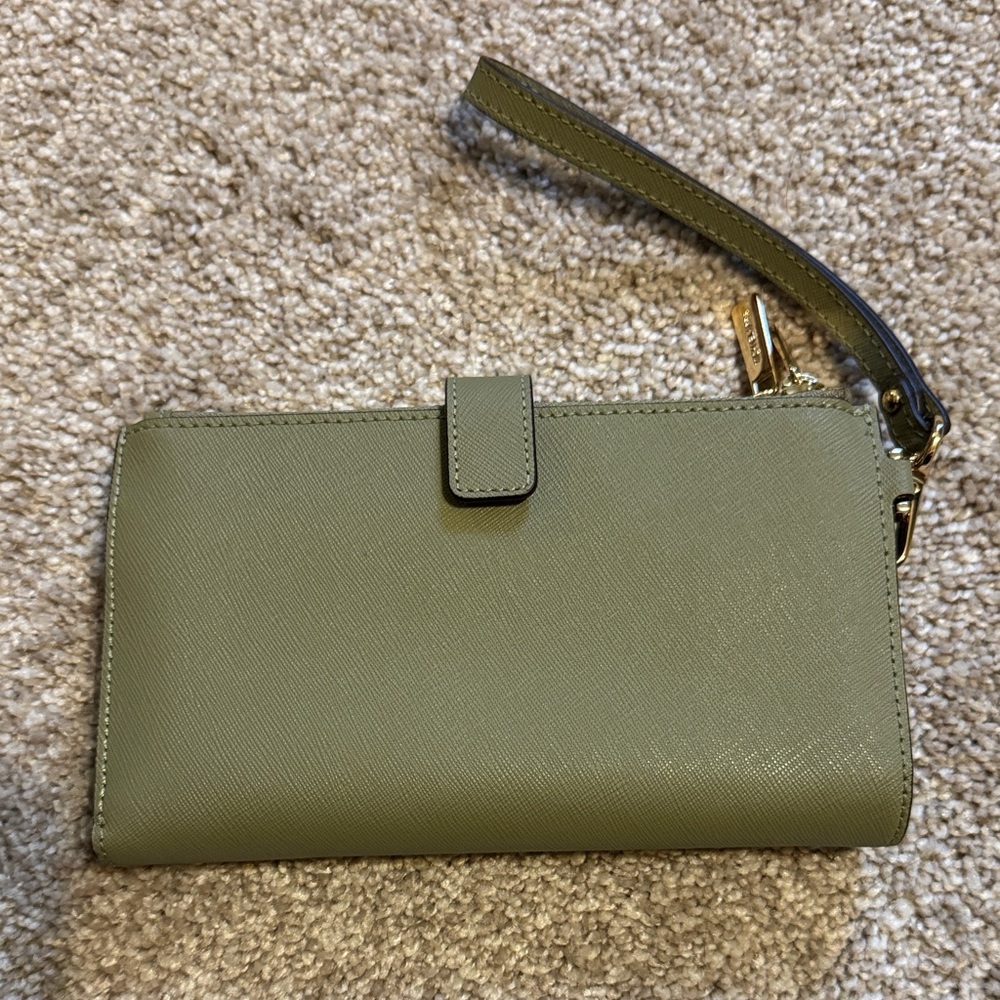 Michael Kors Olive Wristlet with Gold Accents - Picture 2 of 4